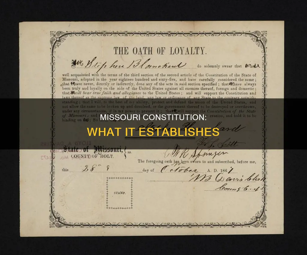 which of the following is established by the missouri constitution