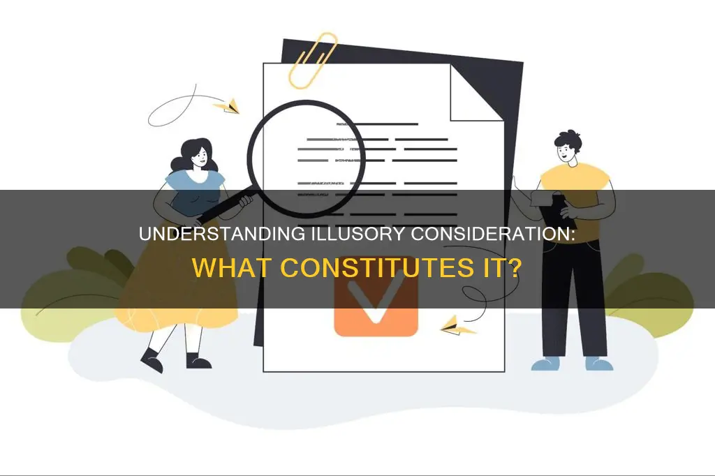 which of the following likely constitutes illusory consideration
