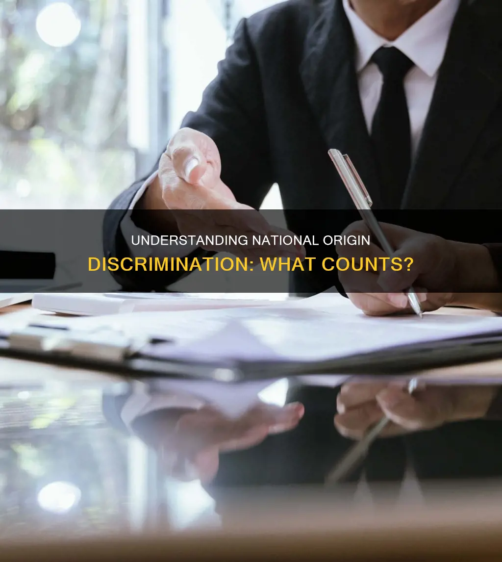 which of the following may constitute national origin discrimination