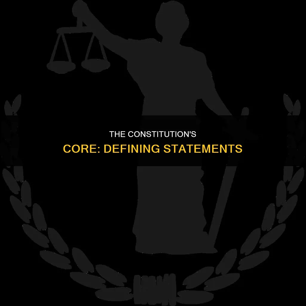 which of the following statements describes a constitution