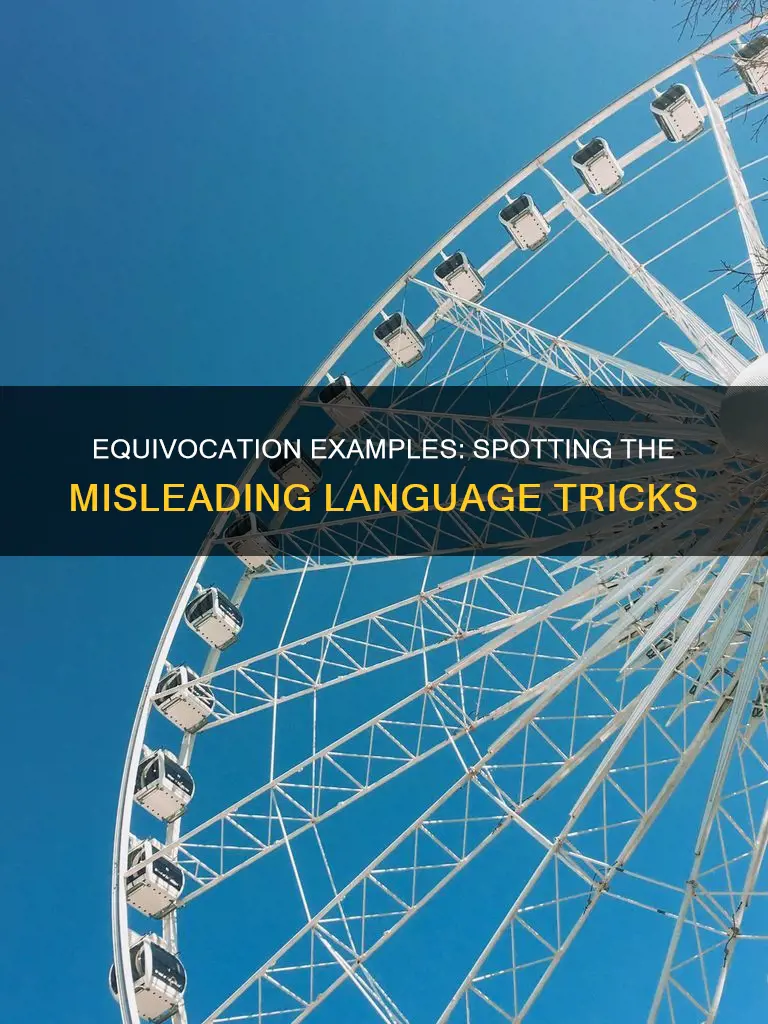 which of the following statements would constitute equivocation