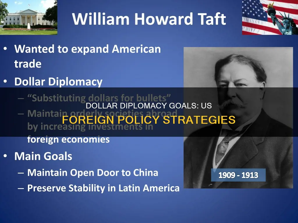 which of the following were goals of dollar diplomacy brainly