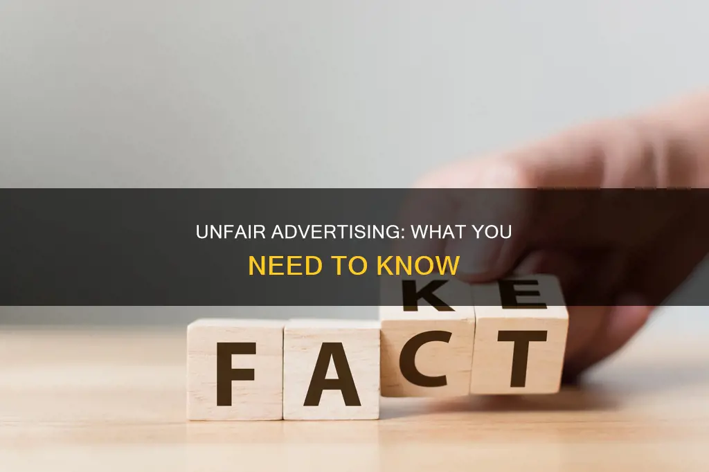 which of the following would constitute unfair advertising