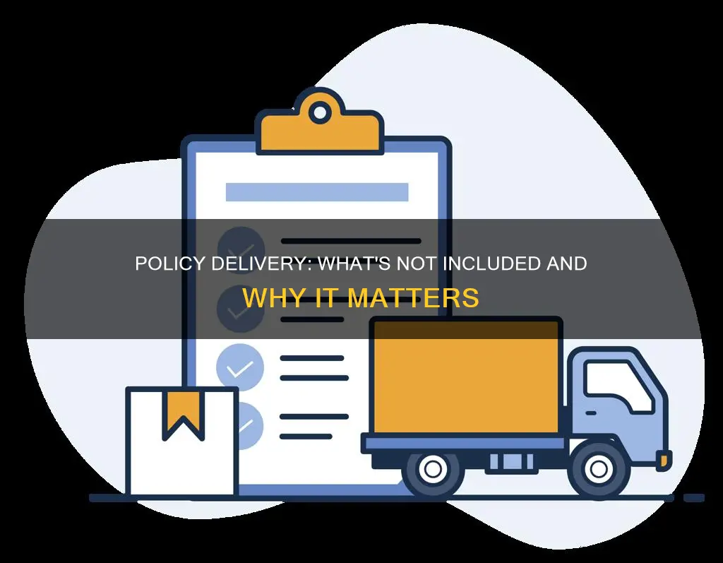 which of these do not constitute policy delivery