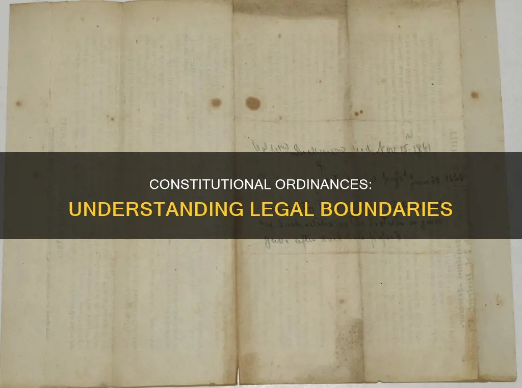 which of these ordinances would be considered constitutional