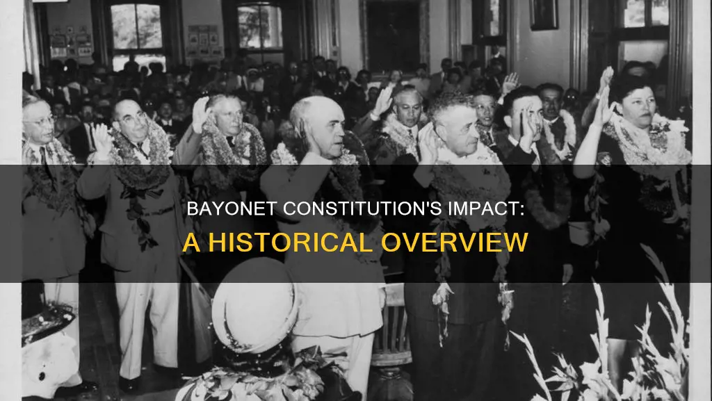 which of these resulted from bayonet constitution of 1887