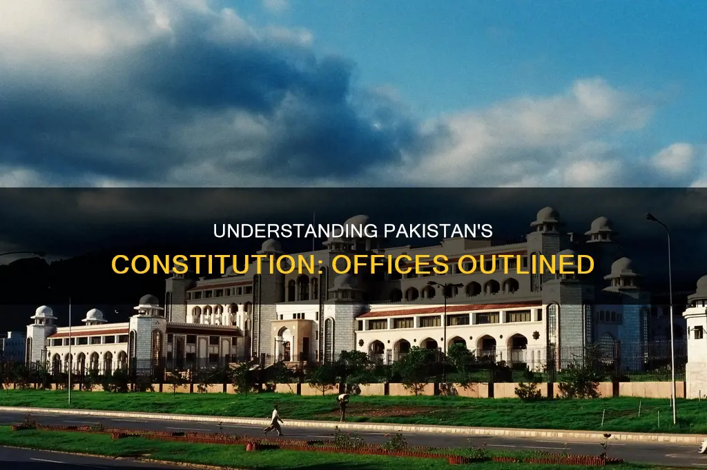 which offices does the constitution of pakistan outline