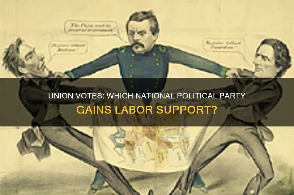 which ofthe two national political parties recieve union votes