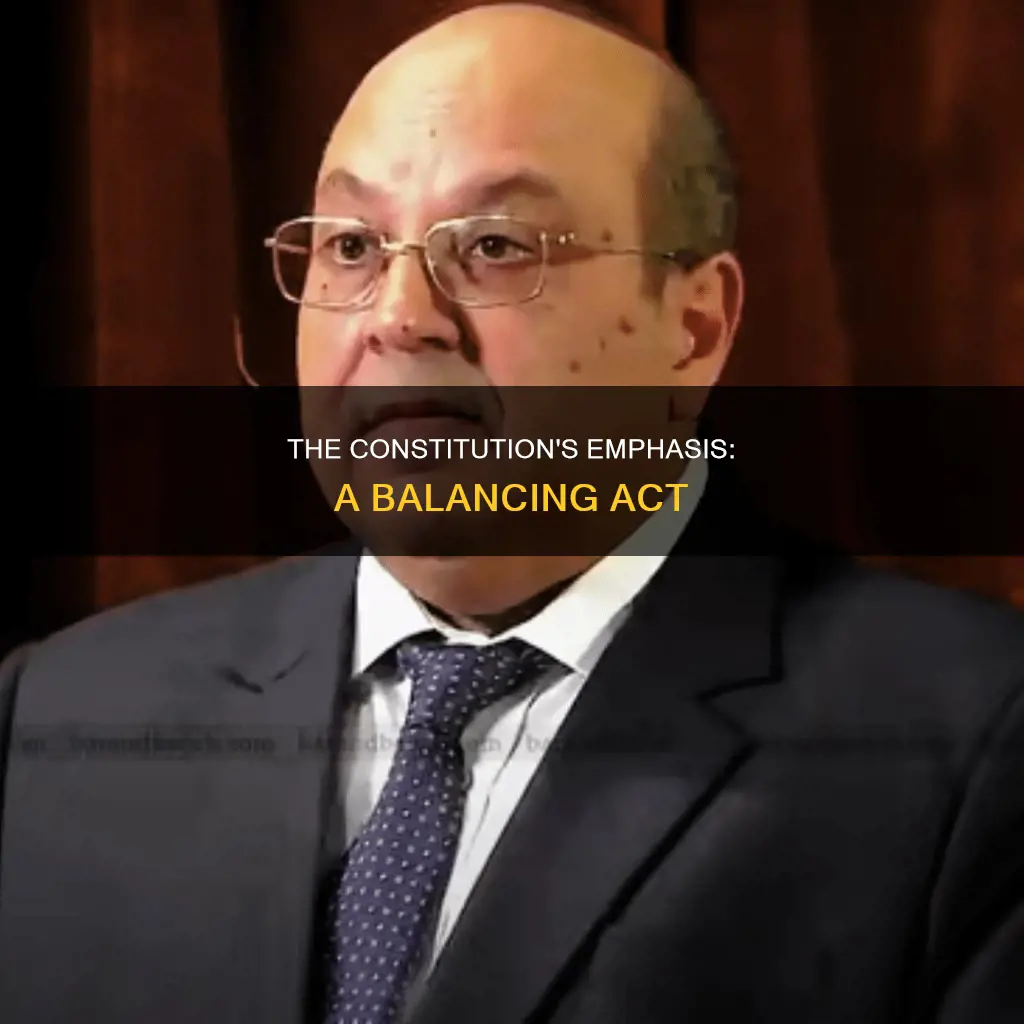 which part of the constitution emphasizes a