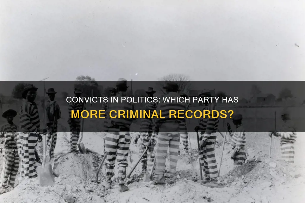 which polital party has had more convicts