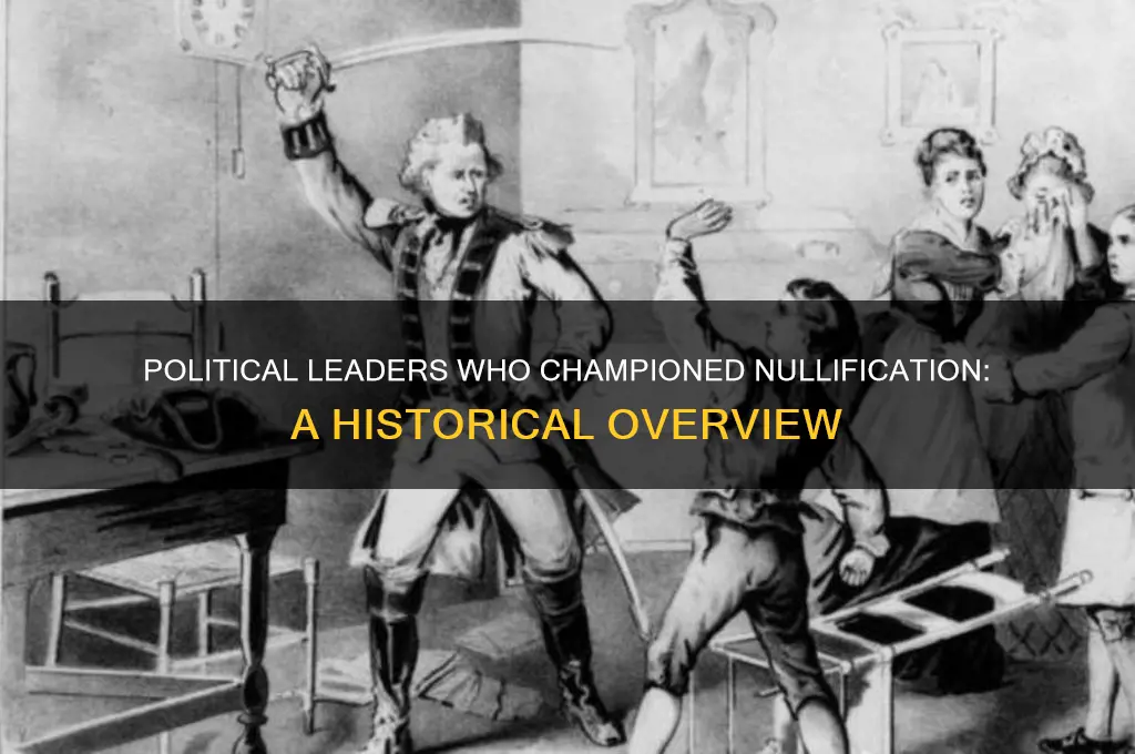 which political leader supported nullification