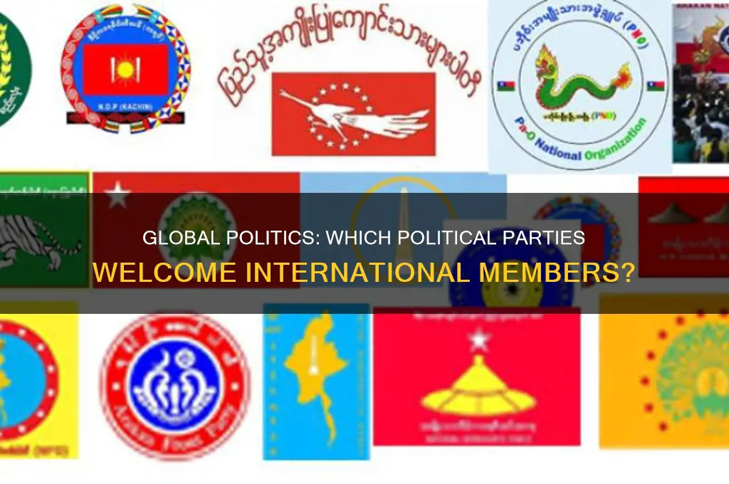 which political parties allow international members