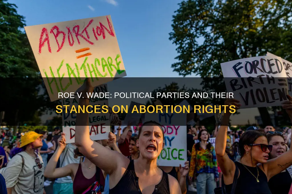 which political parties supported roe vs wade