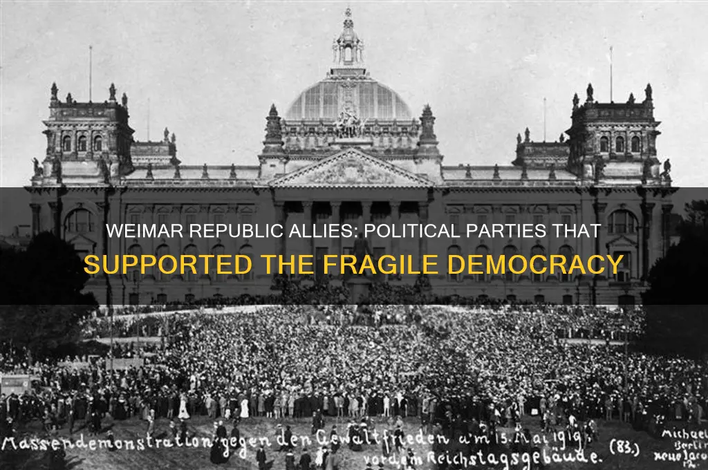 which political parties supported the weimar republic