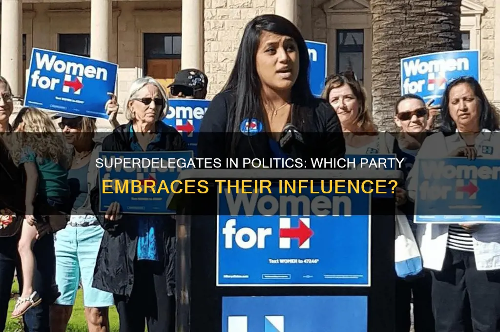 which political party allows superdelegates