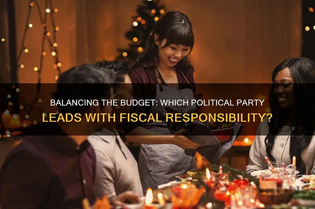 which political party balances the budget