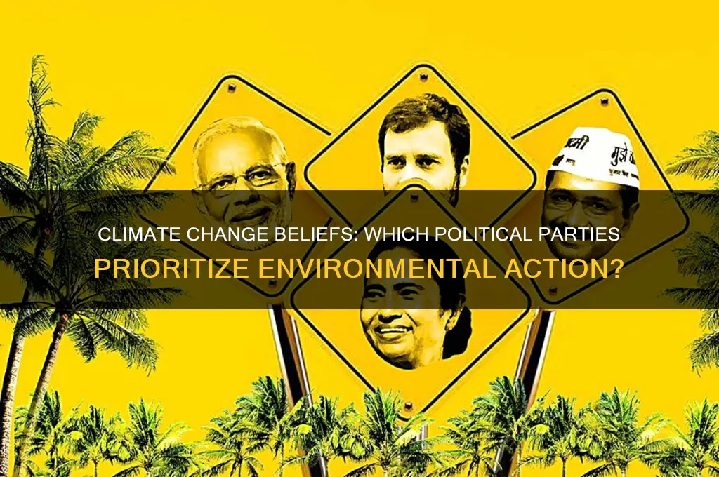 which political party believea climate change