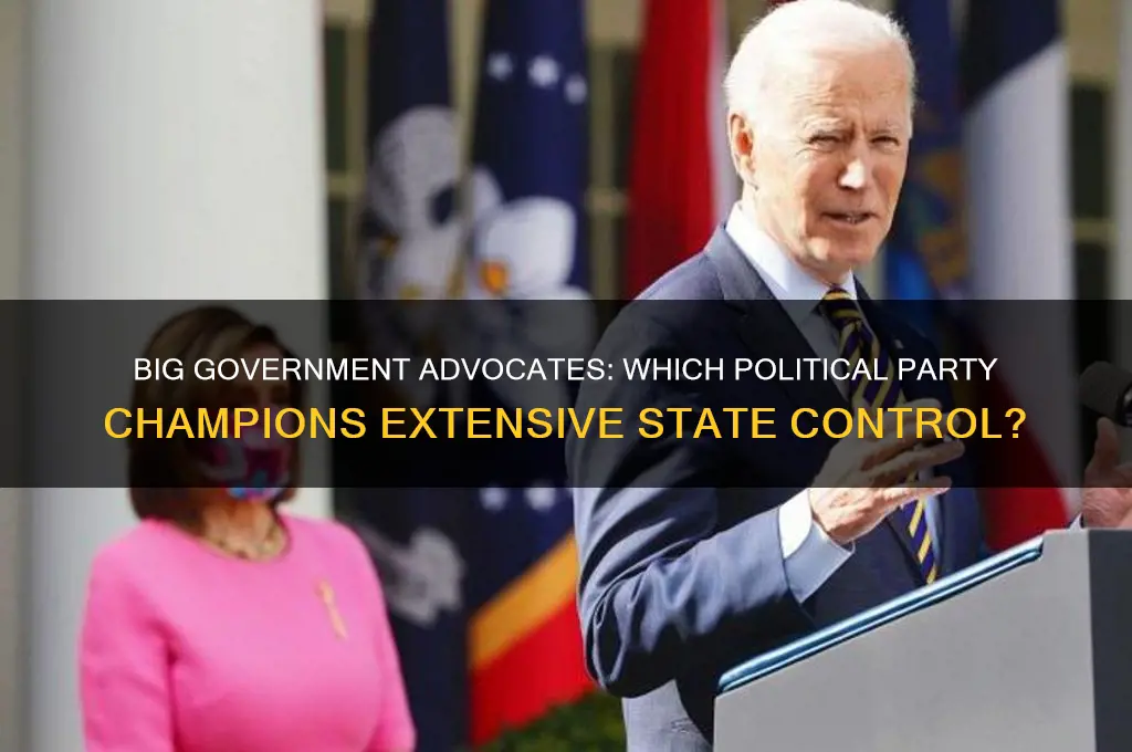 which political party believes in big government