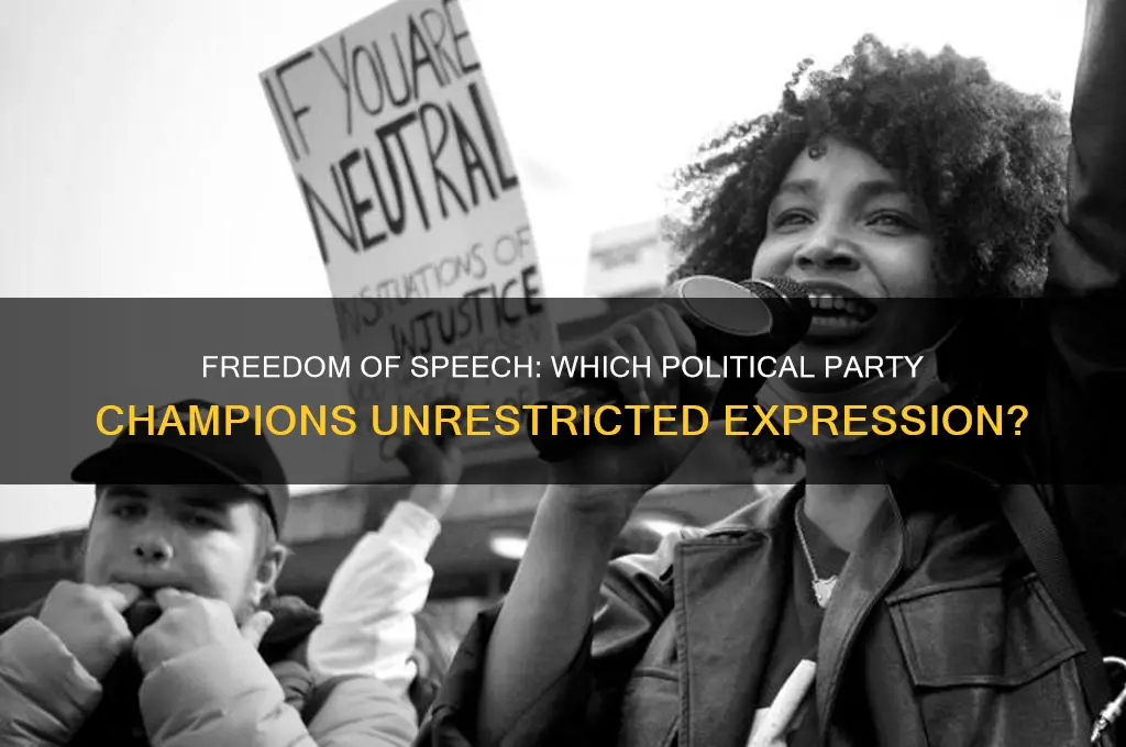 which political party believes more in freedom of speech