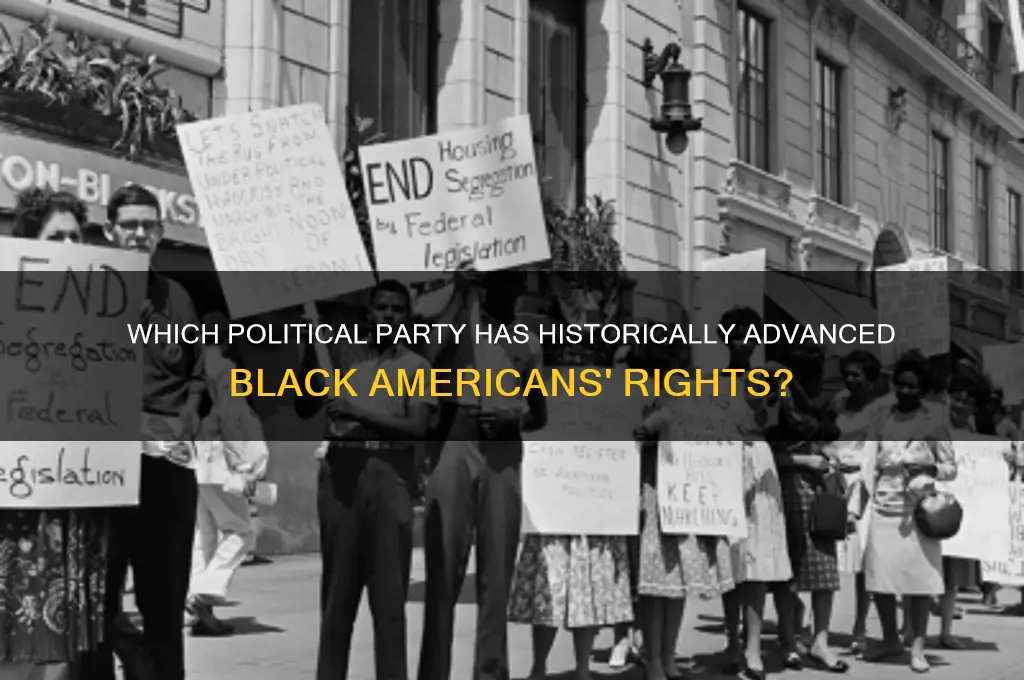 which political party benefited blacks the most