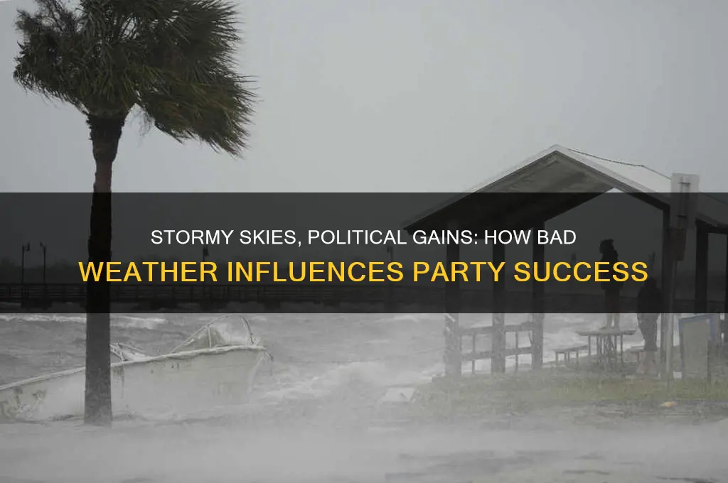 which political party benefits from bad weather