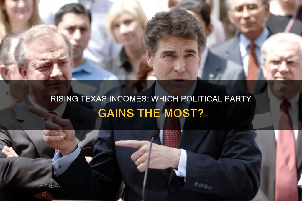 which political party benefits when incomes increase in texas