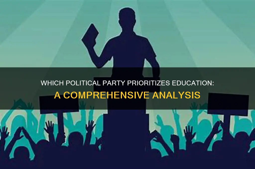 which political party cares about education