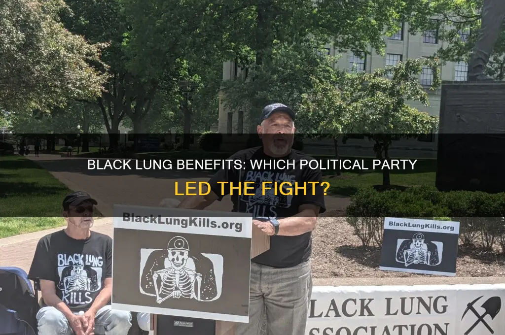 which political party championed benefits for black lung disease