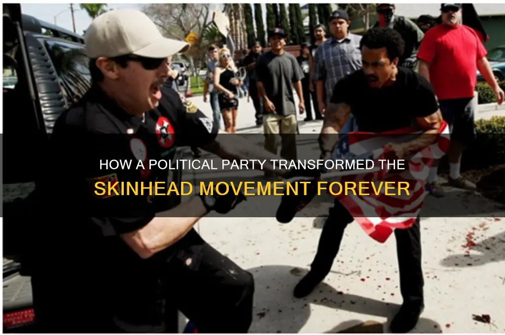 which political party changed the skinhead movement