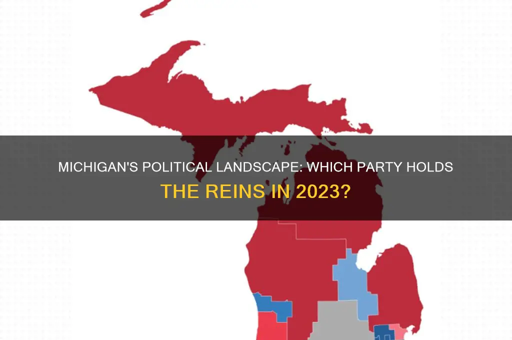 which political party control michigan