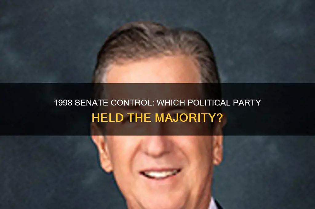 which political party controlled senate in 1998