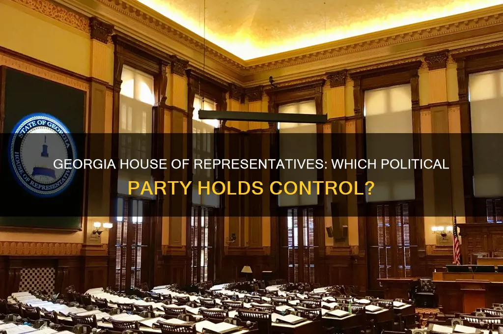 which political party controls the georgia house of representatives