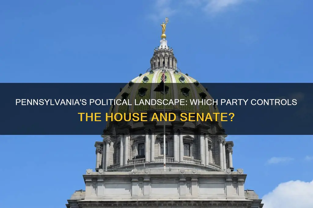 which political party controls the house and senate in pennsylvania