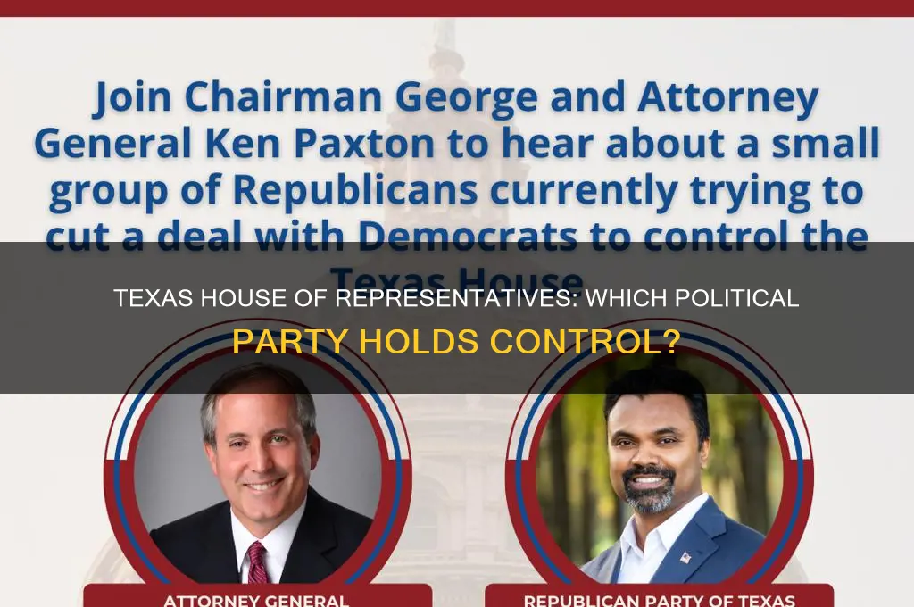 which political party controls the texas house of representatives