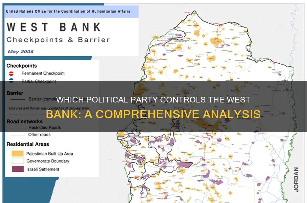 which political party controls the west bank