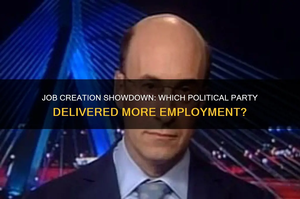 which political party created more jobs
