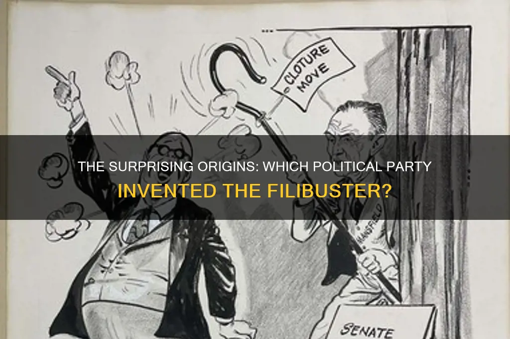 which political party created the filibuster