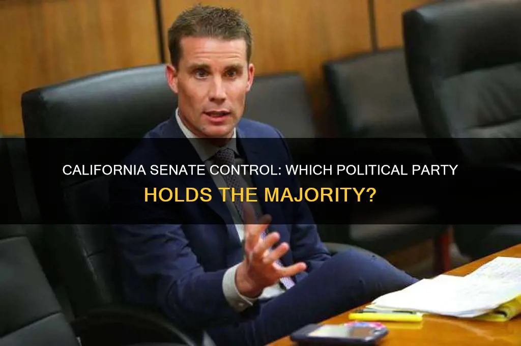 which political party currently controls the california senate