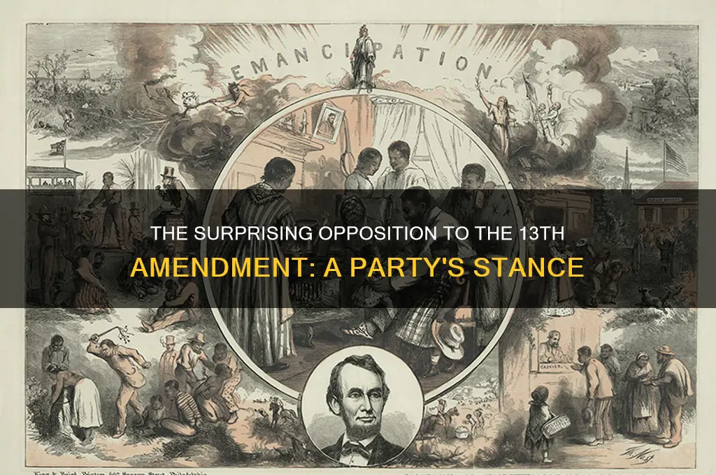 which political party did not support the 13th amendment