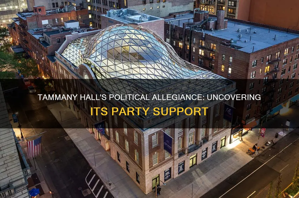 which political party did tammany hall support