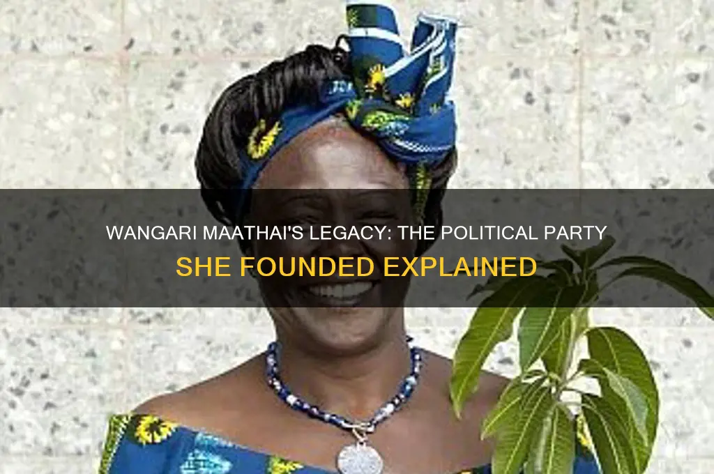 which political party did wangari maathai and her supporters found