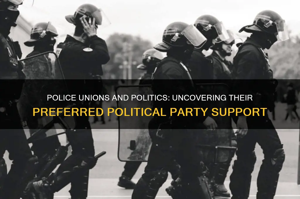 which political party do police unions support