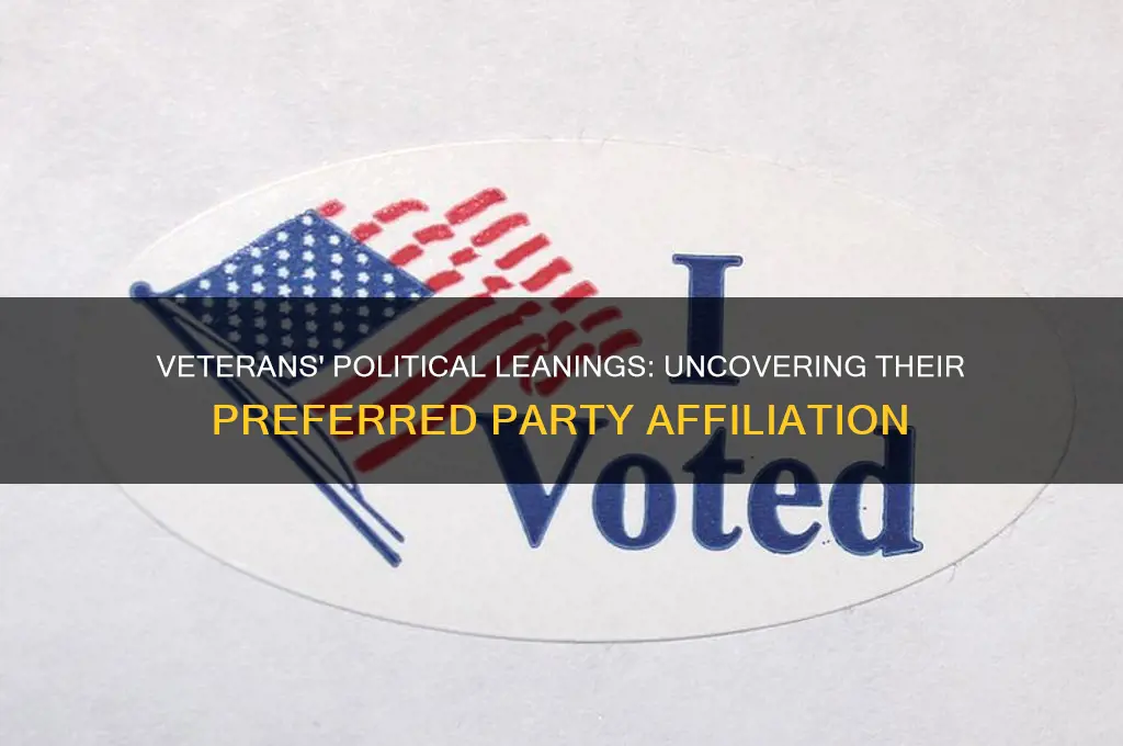 which political party do veterans generally vote for