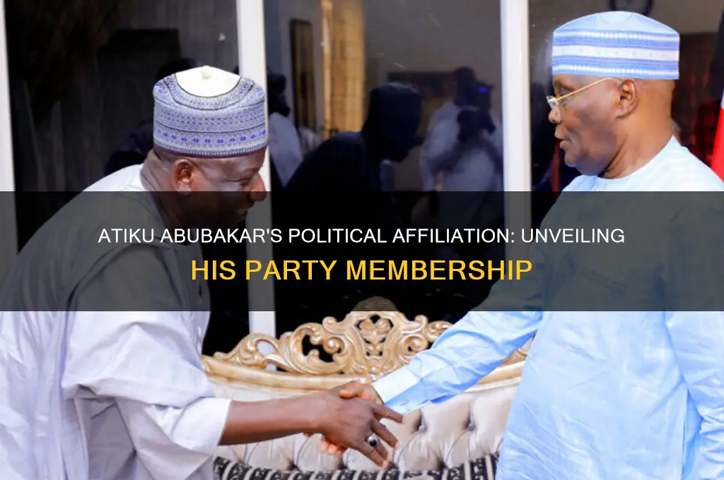 which political party does atiku belong to