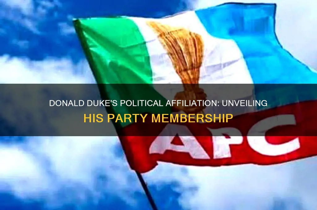 which political party does donald duke belong to