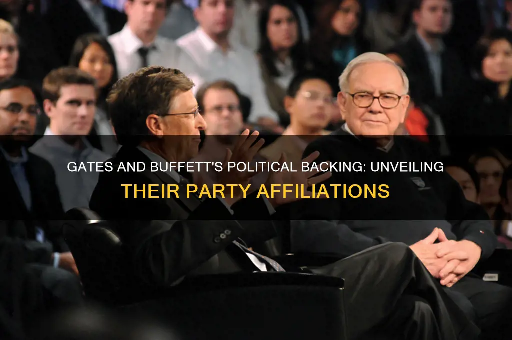 which political party does gates and buffet back
