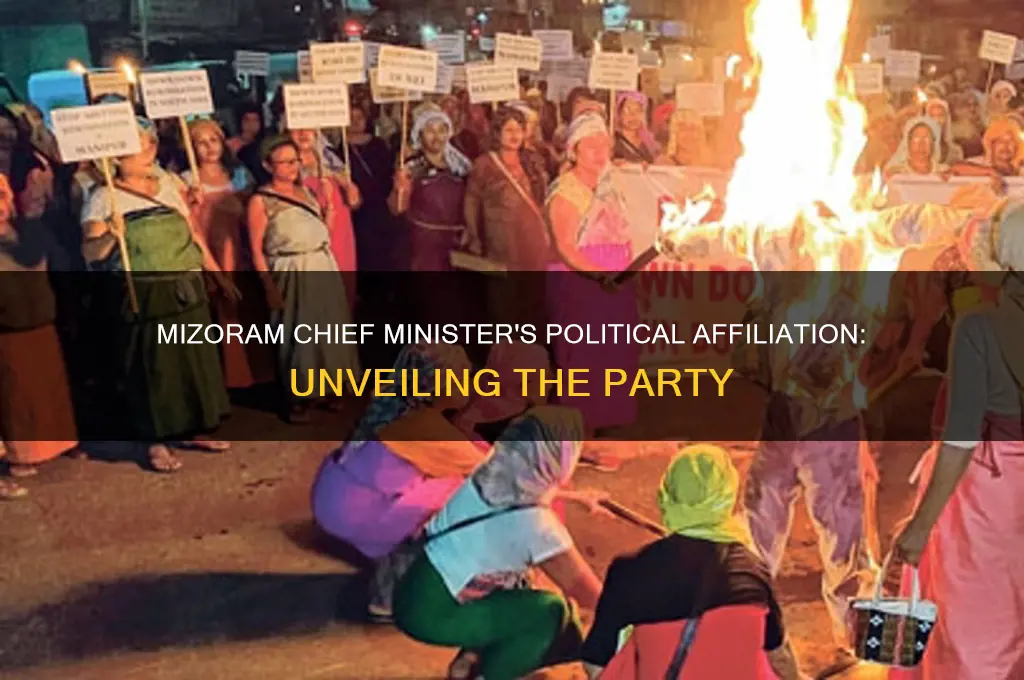 which political party does mizoram cm belong to