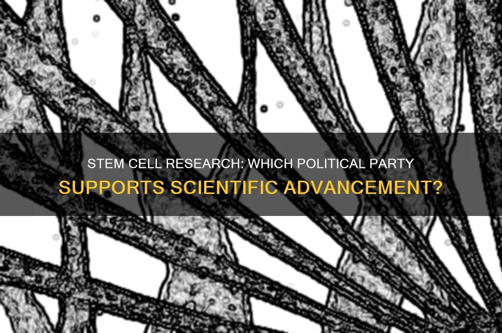 which political party does stem cell research