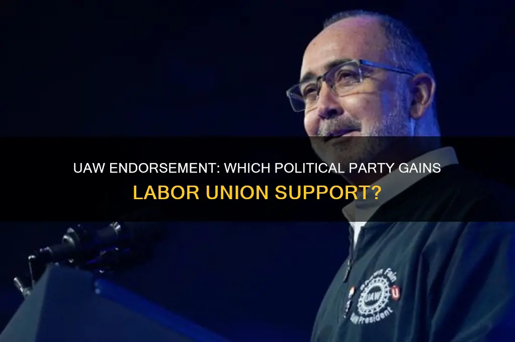 which political party does the uaw endorse