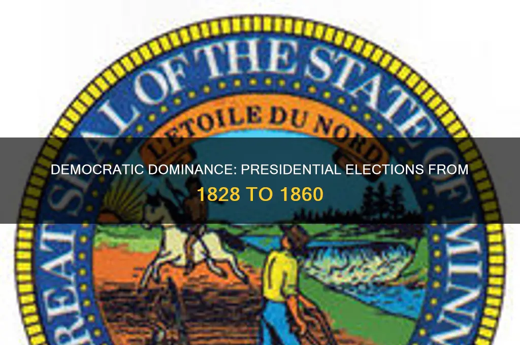 which political party dominated presidential elections between 1828 and 1860